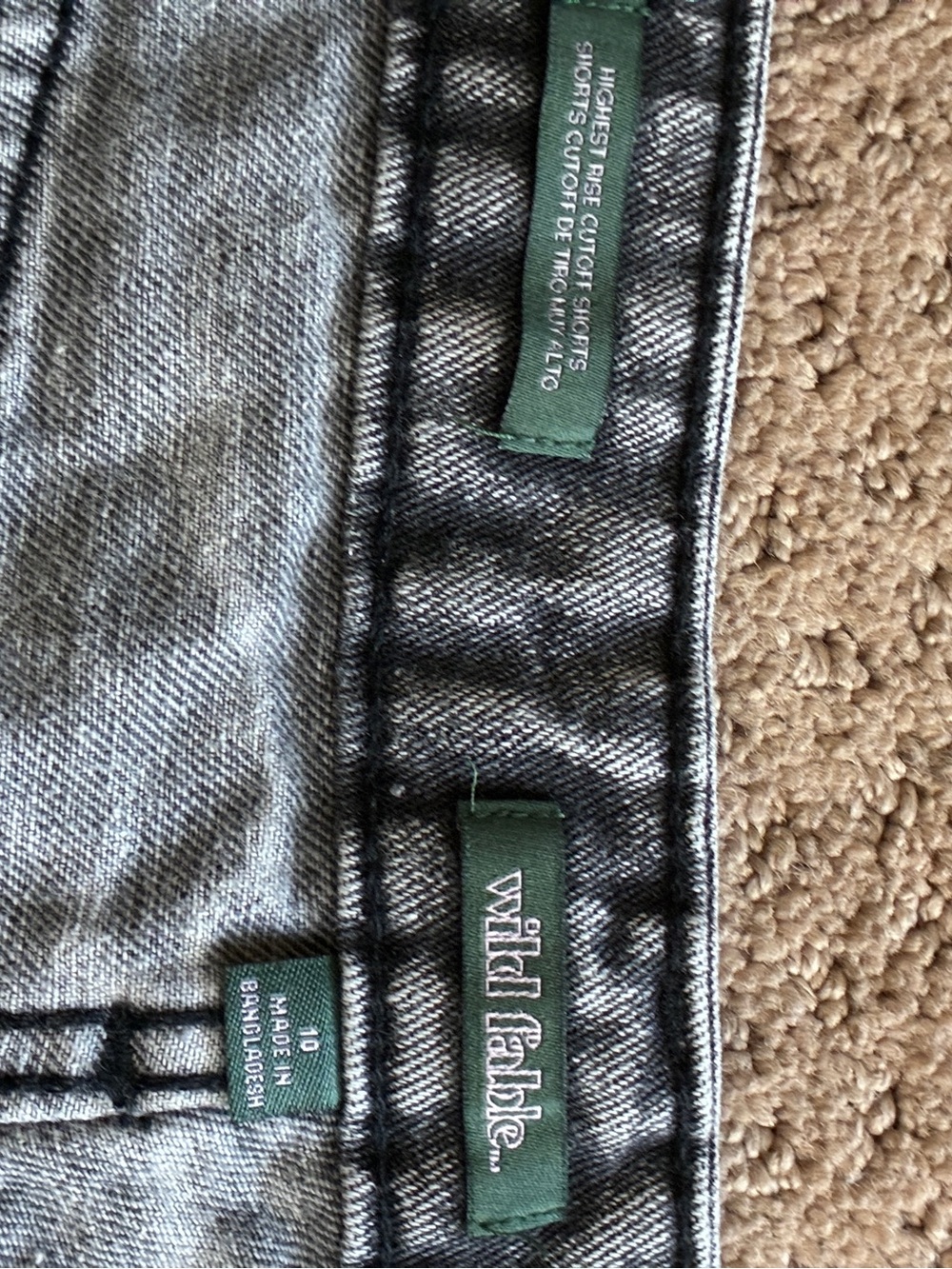 Wild Fable High-Waist Gray Denim Cutoff Shorts